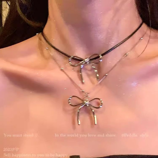 Chic Bowknot Sweater Necklace image 4