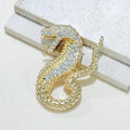 16K Gold Zodiac Snake Brooch