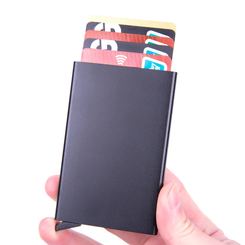 RFID card holder in gold color