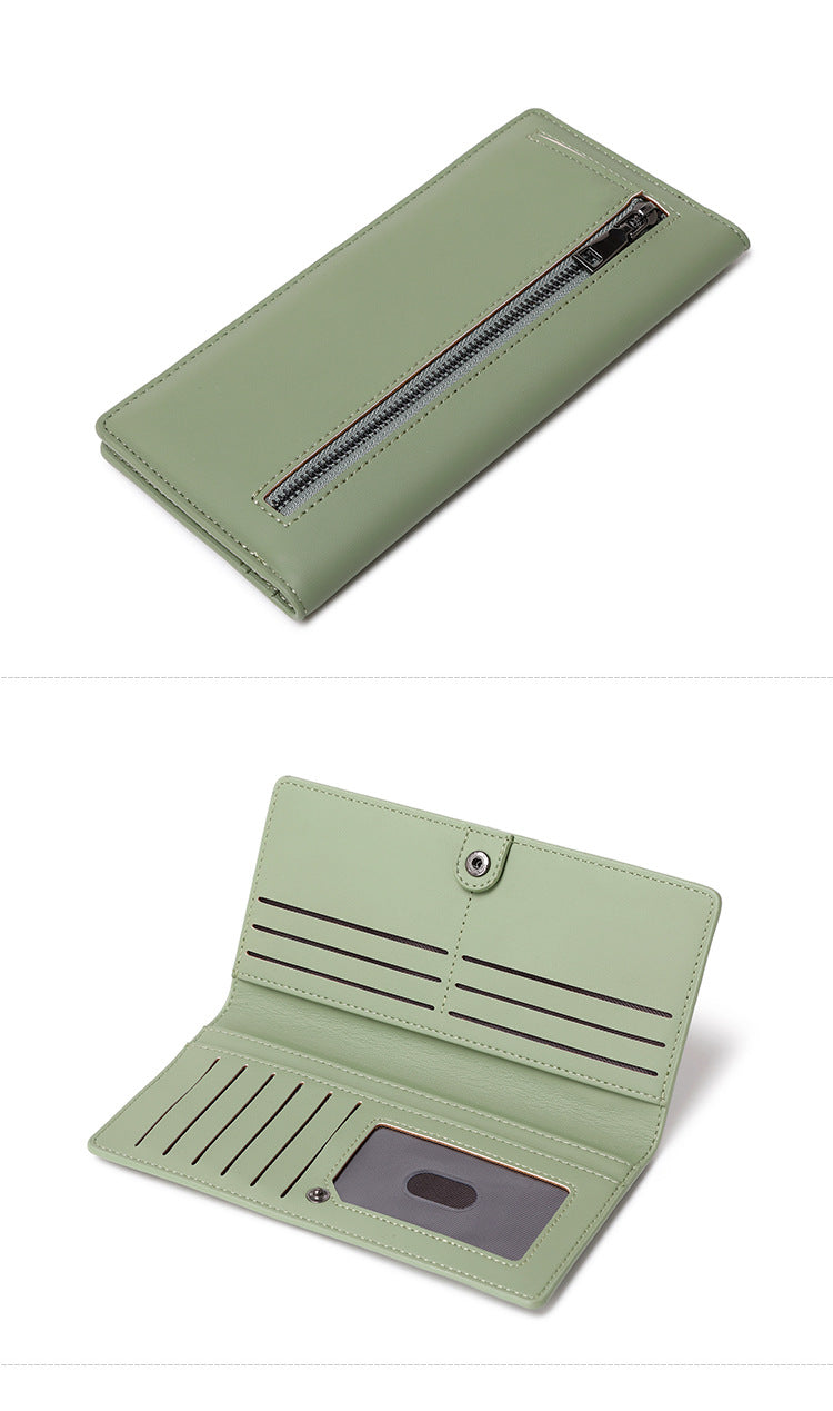 RFID blocking wallet in green color