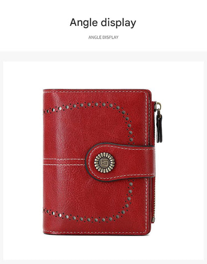 peacock blue RFID wallet