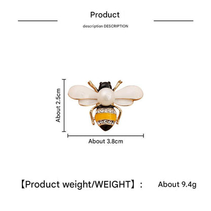 Elegant Bee Brooch on White Background Image 6