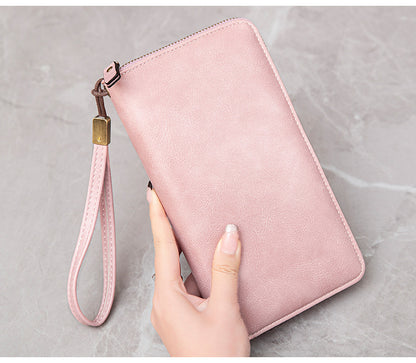 Durable PU RFID wallet for women