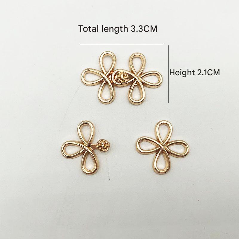 Metal fastener for Qipao clothing