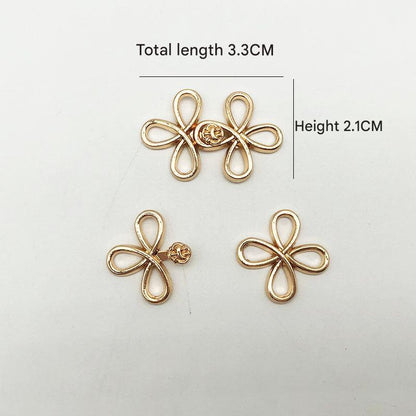 Metal fastener for Qipao clothing