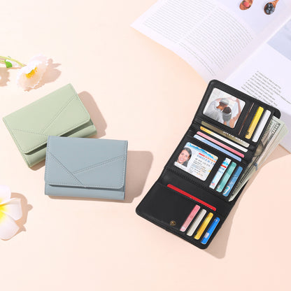 stylish tri-fold wallet in starry black