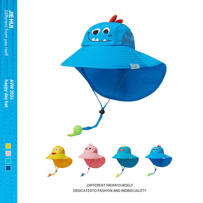 Children's yellow duck sun protection hat