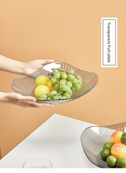 Stylish modern fruit bowl with snacks