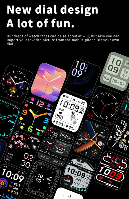 F57L Smartwatch temperature measurement display