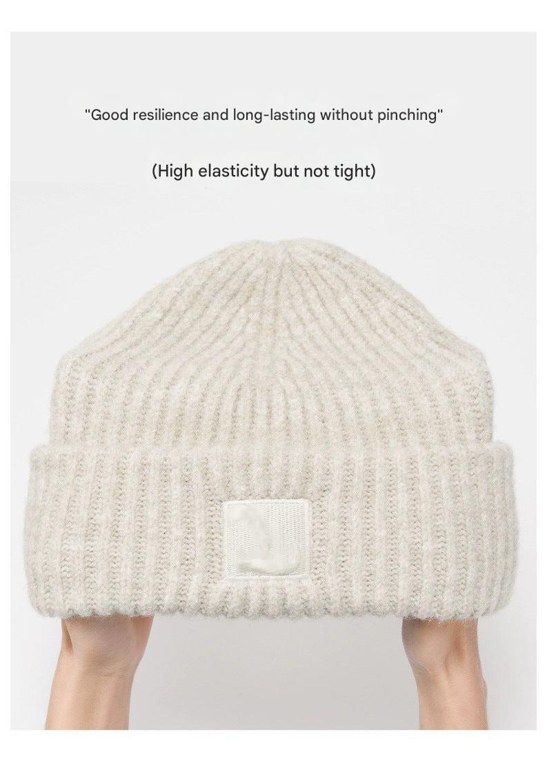 women's knit beanie casual look