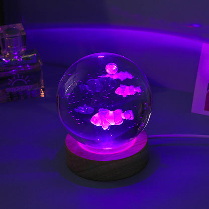 Crystal ball night light in a cozy setting image 8