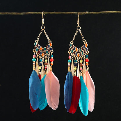 Colorful metal alloy earrings for travel
