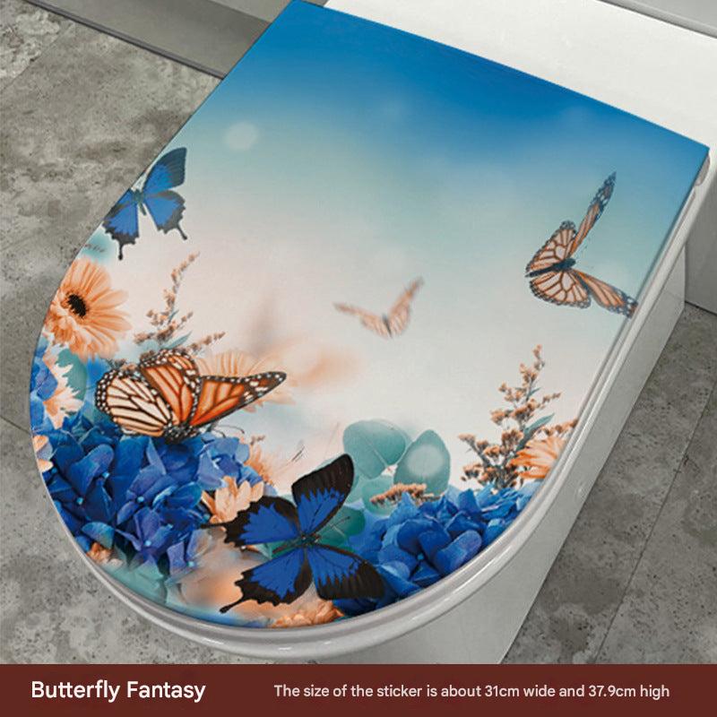 Cute Dolphin Toilet Seat Sticker Image 5