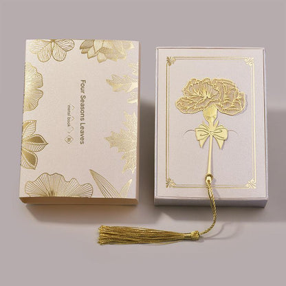 Durable metal bookmark in a gift box setting