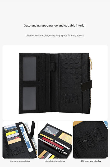 durable passport holder in black image 3