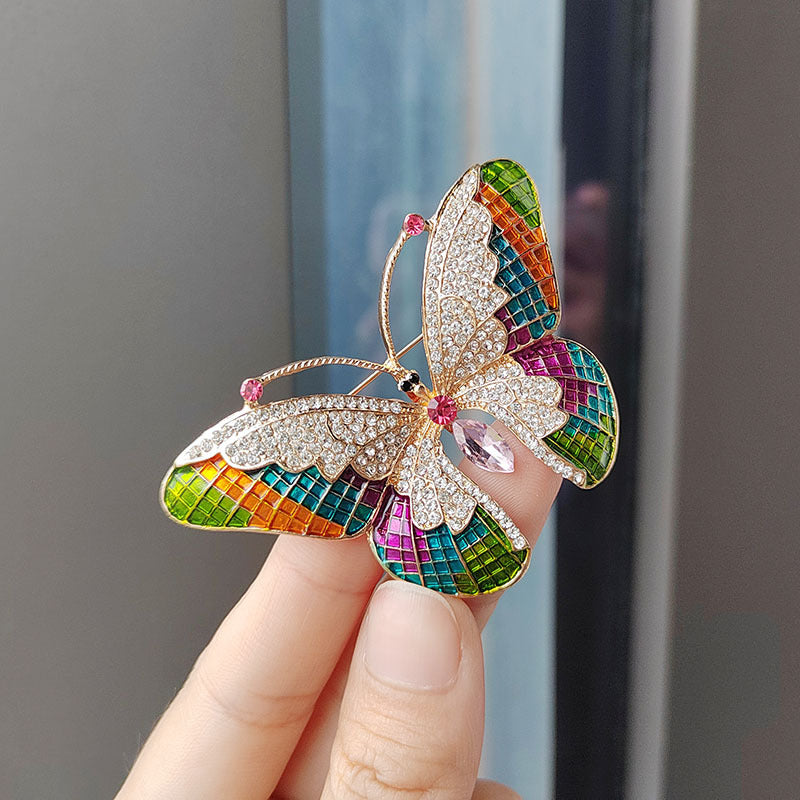 detailed view of colorful butterfly brooch - image 6