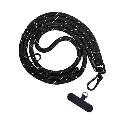 Close-up of nylon phone lanyard design