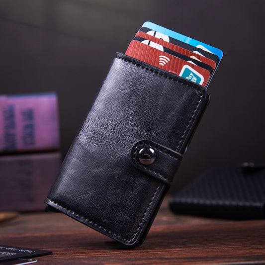 PU card holder in blue color