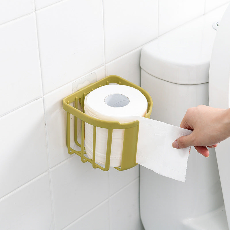 wall-mounted tissue holder in yellow