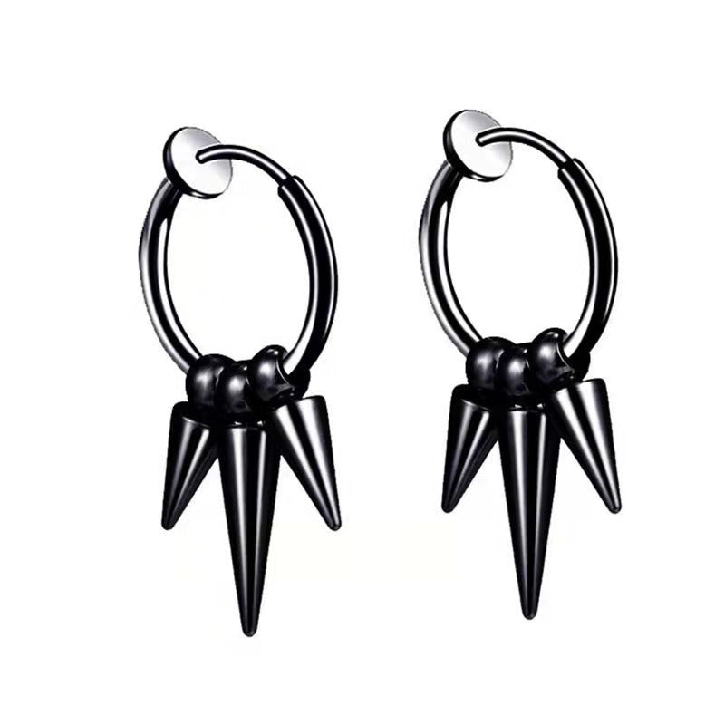 Geometric earrings on model - image 3