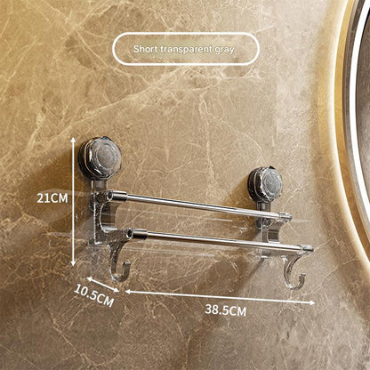 Dual-Pole Suction Towel Rack Image 4