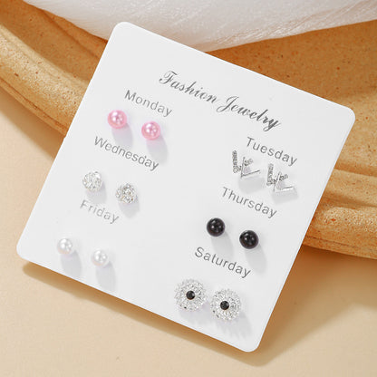 Korean pearl bow earrings image 9