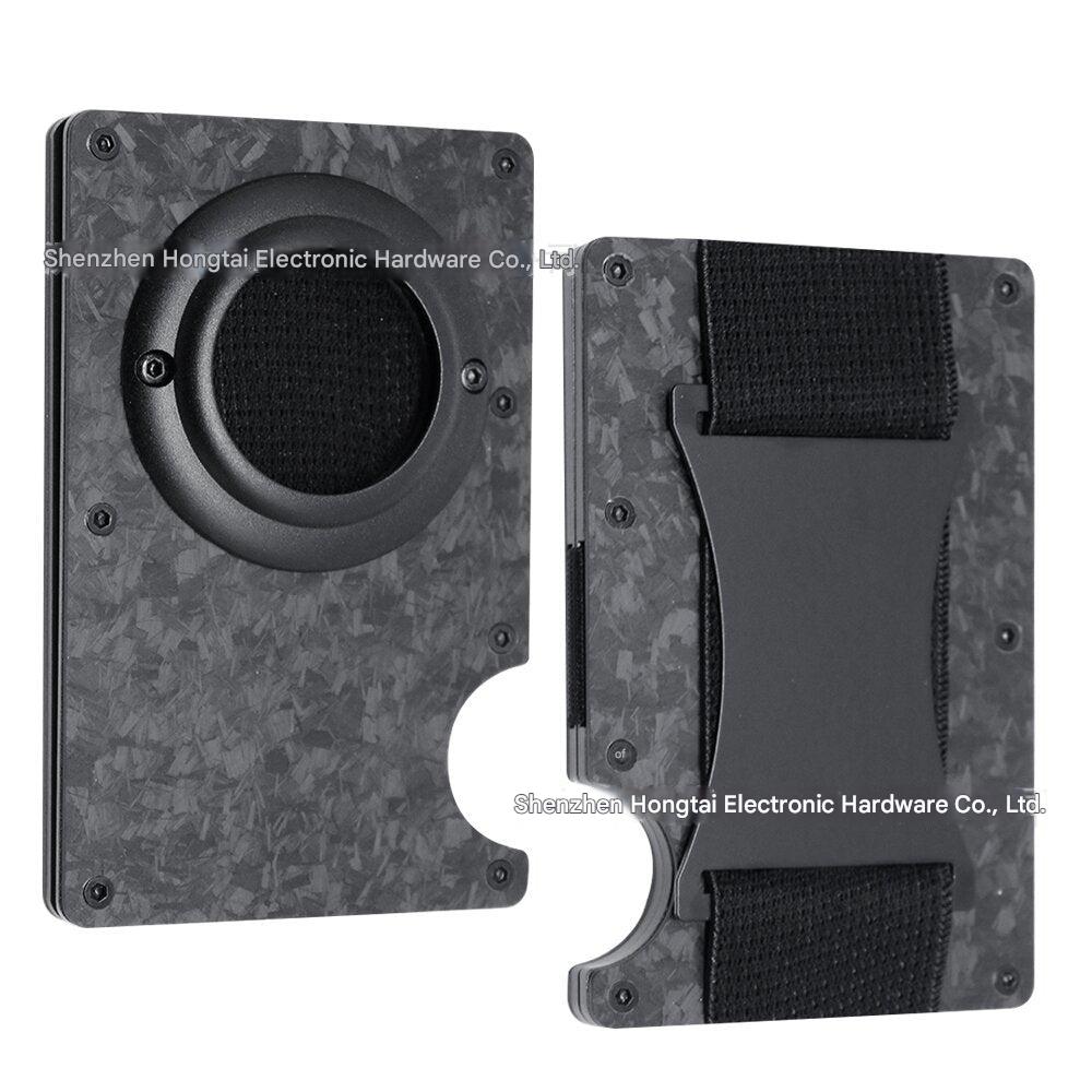 Premium RFID Blocking Aluminum Wallet with AirTag Holder - Image 1