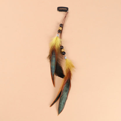 Colorful feather hairband - image 5