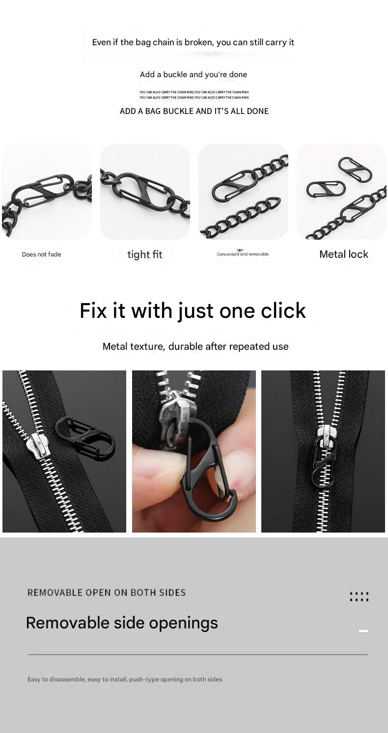 S-Shaped Metal Spring Buckle on a keychain