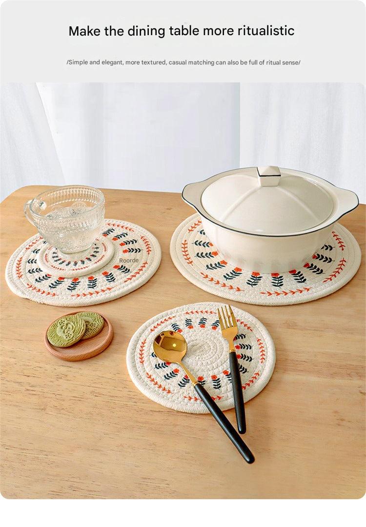 Set of heat-resistant mats for pots and bowls