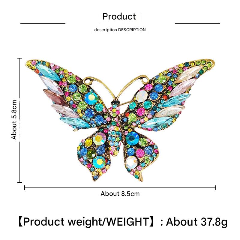 Alloy Butterfly Pin with Rhinestones Image 2