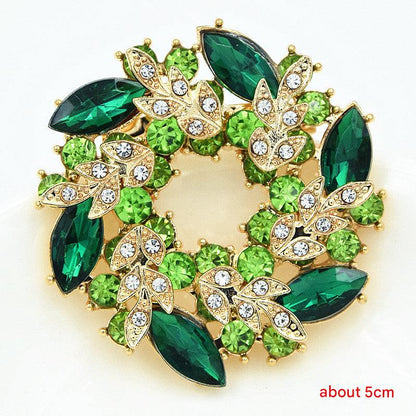 floral pin in green color