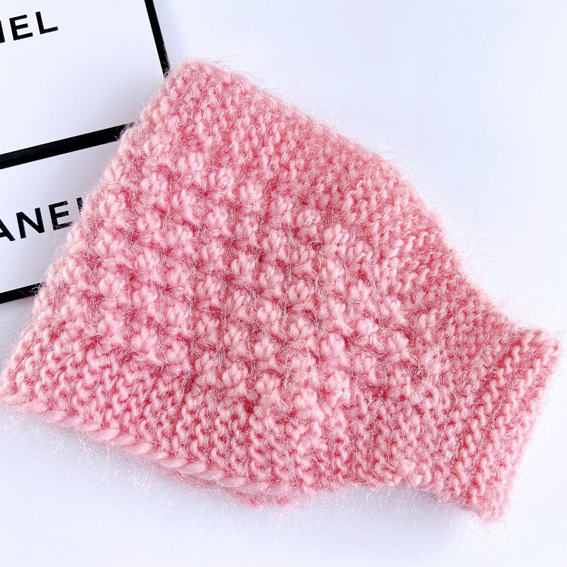 Knitted ear warmer gray