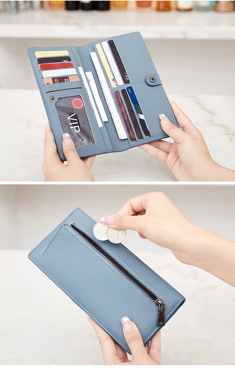 RFID blocking wallet displaying multiple colors