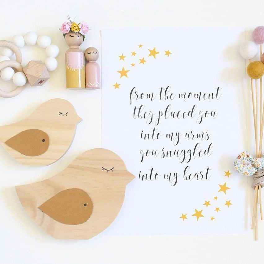 Wooden animal figurines photography prop