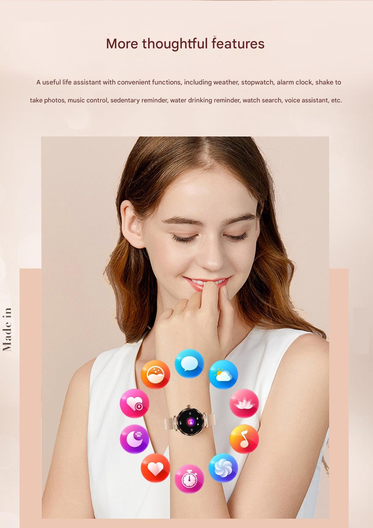 Elegant aluminum health tracker wrist strap design