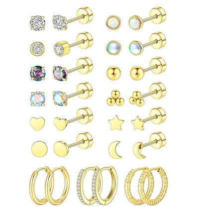Stylish geometric earrings set image 1