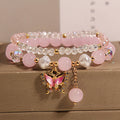 Single Butterfly [2-piece set] - Pink
