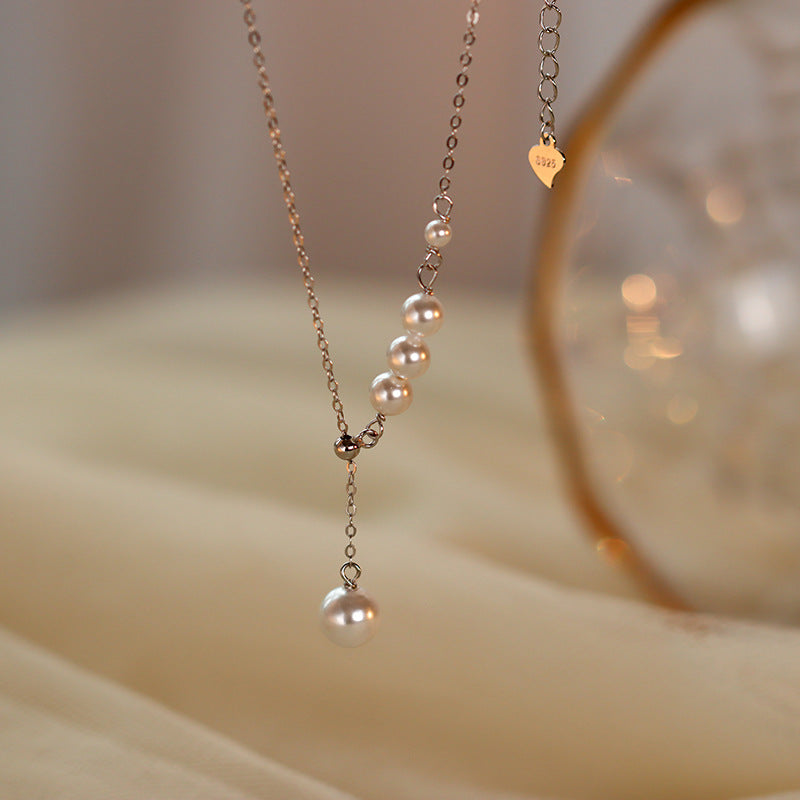 Lifestyle shot of S925 silver necklace in use