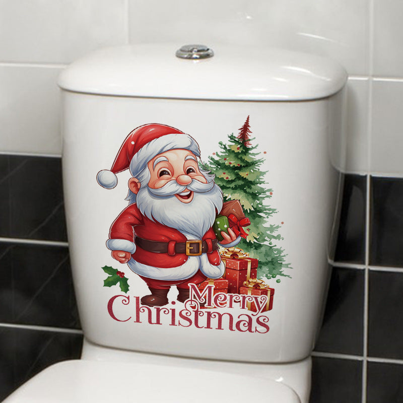 Santa Christmas toilet decal image 4