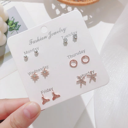 Korean pearl bow earrings image 8