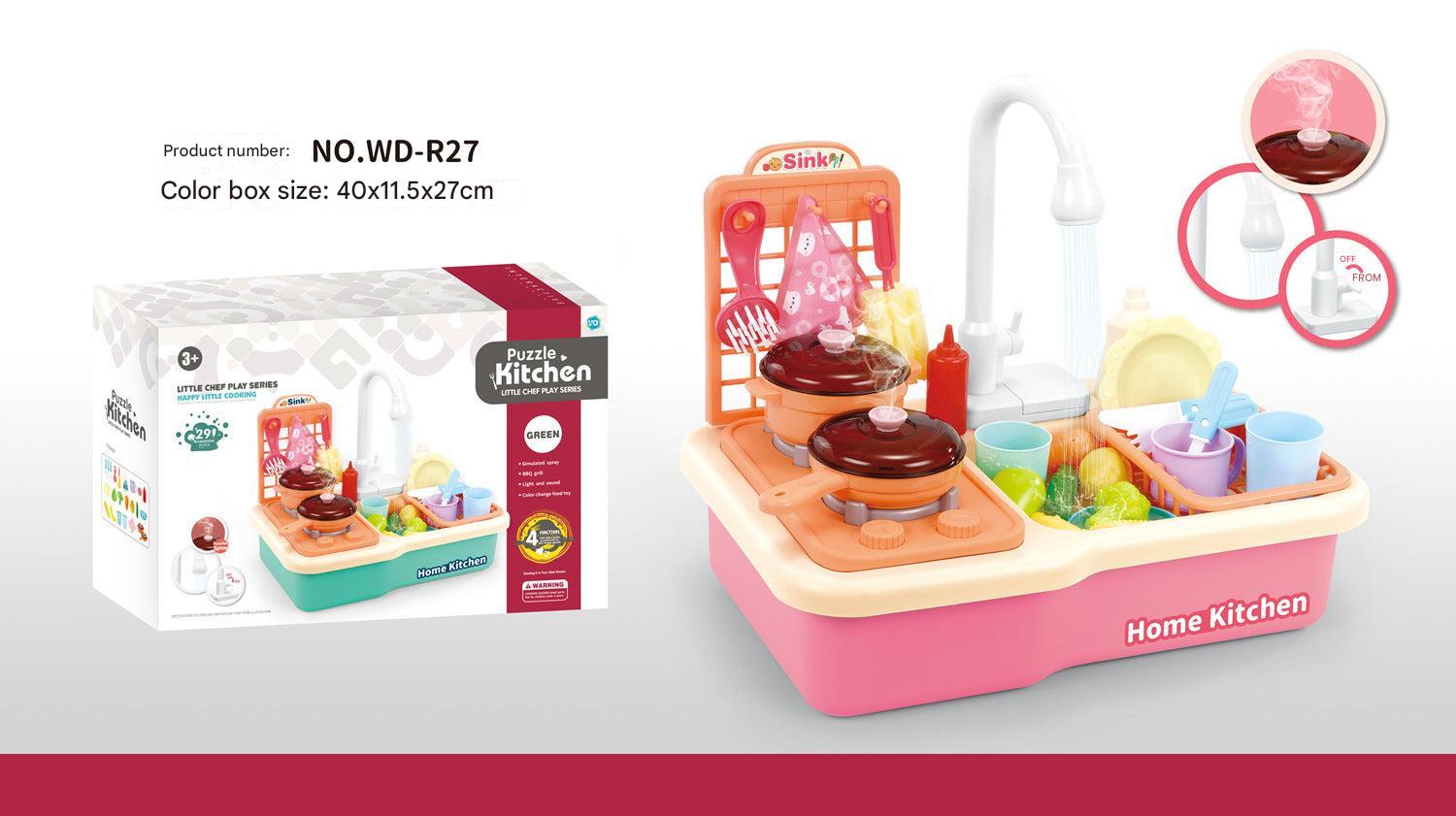 interactive children’s dishwashing kitchen playset