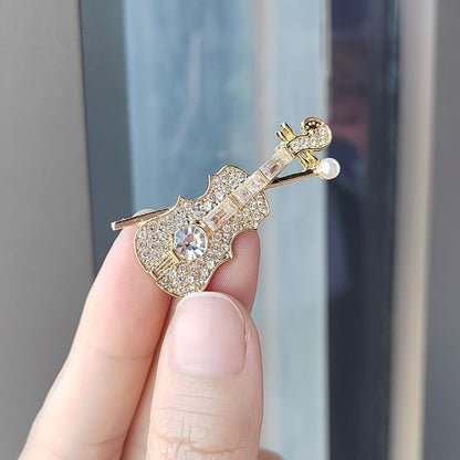 Chic Violin Brooch - Back View Display