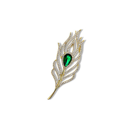 Elegant floral brooch with rhinestone accents