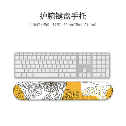 Custom Memory Foam Wrist Support Mouse Pad & Keyboard Rest for Ergonomic Comfort - Vibrant Designs