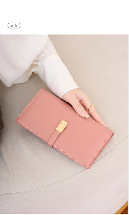 RFID-blocking women's wallet in brown