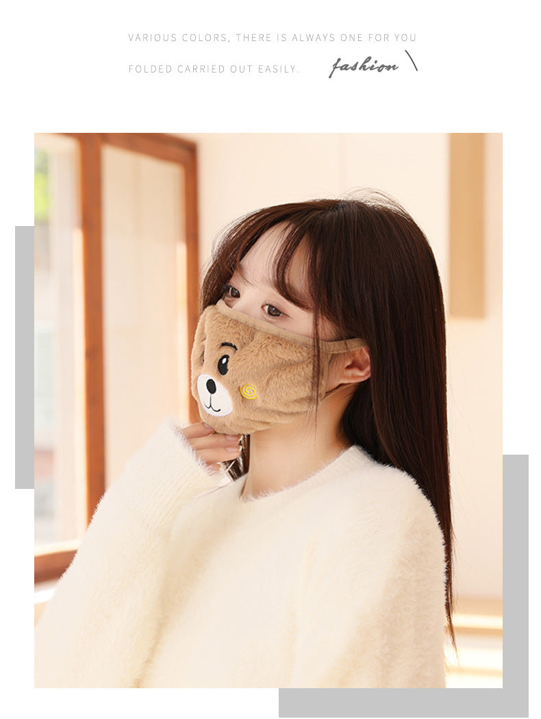 Plush rabbit hair winter hat