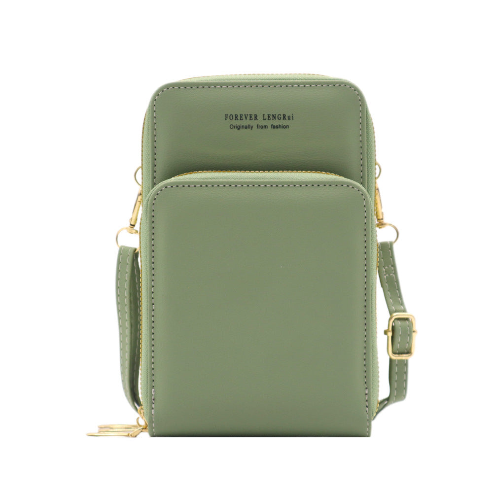 Pink shoulder bag with zip closure