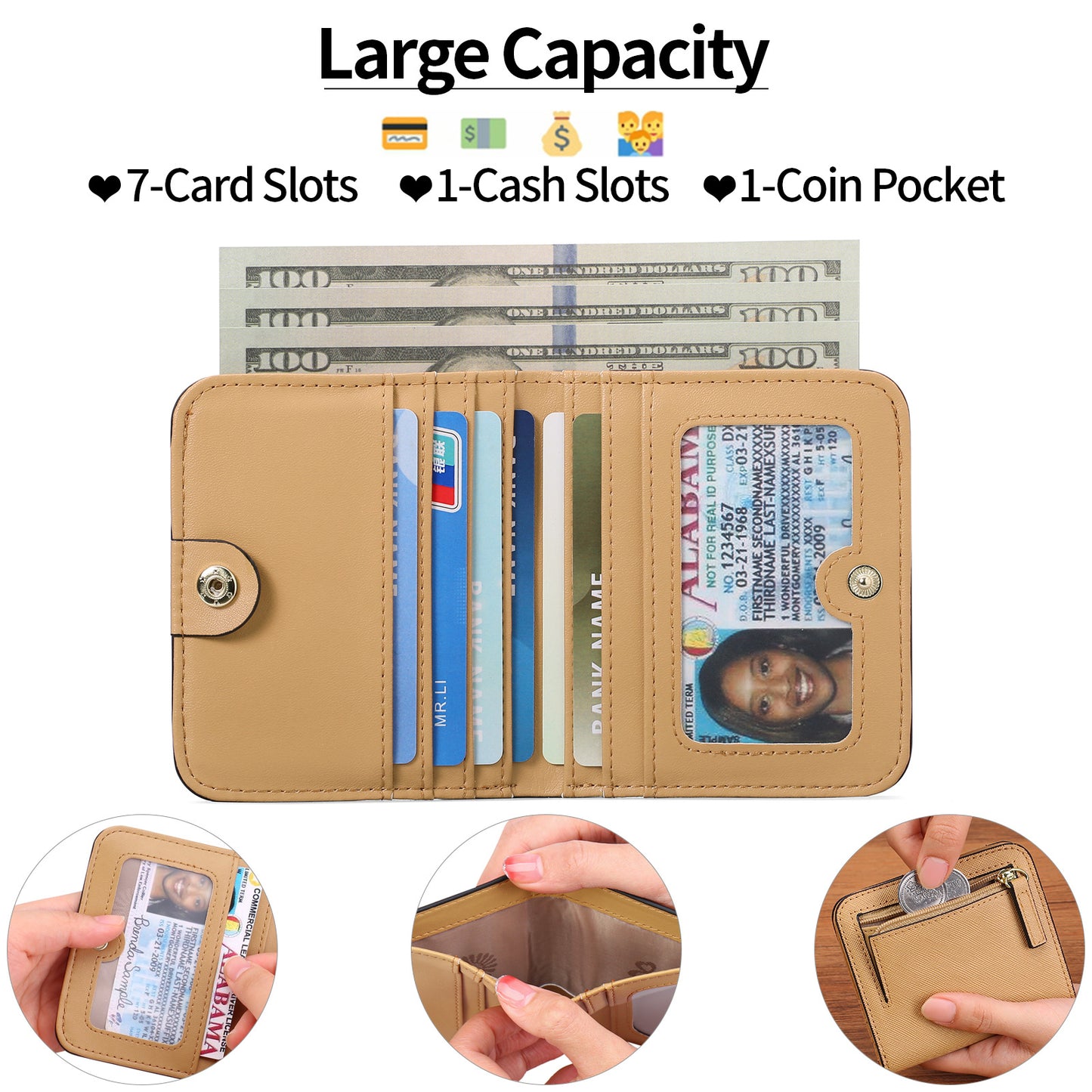 Stylish PU leather wallet in haze blue