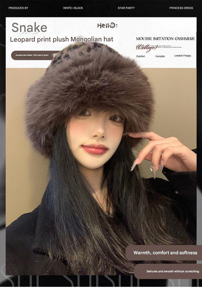 stylish fall fashion leopard hat